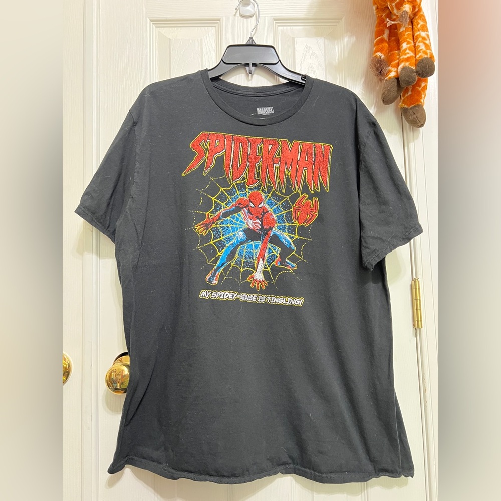 Marvel Black and Red Short Sleeve Tee with Dynamic Graphic